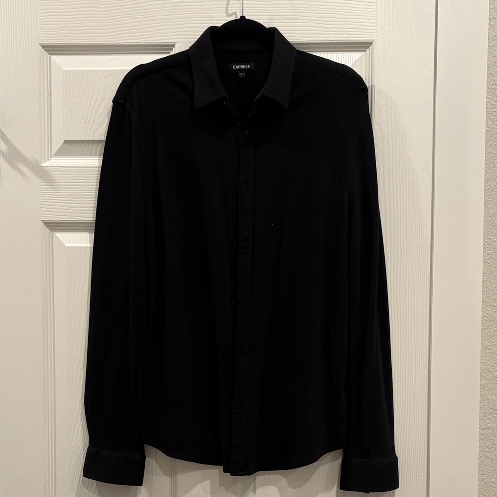 Express Men's Classic Black Button Down Shirt